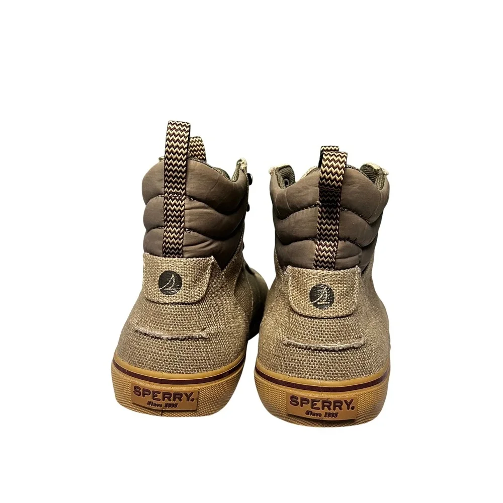 Sperry SeaCycled Striper II Baja High Top Sneakers Men's 11.5 Taupe NEW STS25248